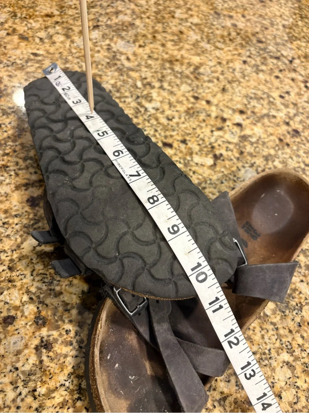 Birkenstock Franca Grey Leather Strap Sandals 39 US 8-8-5